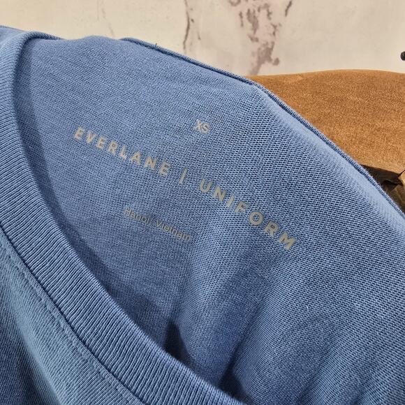 Everlane T Shirt Mens XS Light Blue Short Sleeve Crew Neck Organic Cotton - Picture 3 of 8